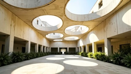 Dome installation decorates the architectural space area