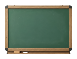 Educational action teaching with a chalkboard classroom isolated on transparent background