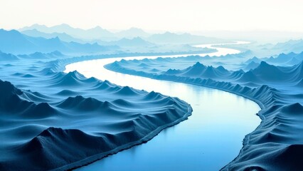 Qushui installation decorates natural landscape areas