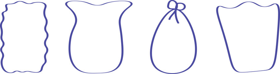 Abstract Vase Outline Wall Art Set | Minimal Line Art Pottery Shapes Modern Décor