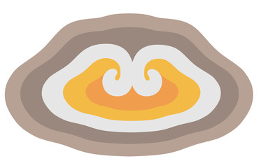 Abstract Organic Cloud Shape with Layered Soft Colors