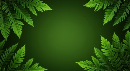 Lush green foliage carefully framed as modern decorative art, perfect for minimalist interior design and natural aesthetic presentation ,art ,artwork ,decoration