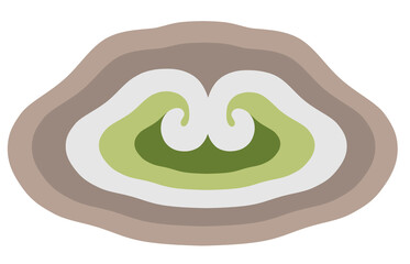 Abstract Organic Cloud Shape with Layered Soft Colors