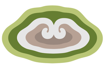 Abstract Organic Cloud Shape with Layered Soft Colors