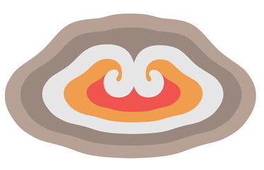 Abstract Organic Cloud Shape with Layered Soft Colors