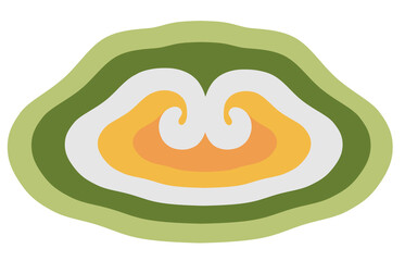 Abstract Organic Cloud Shape with Layered Soft Colors