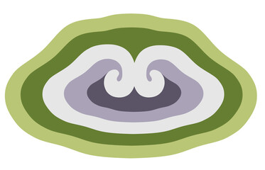 Abstract Organic Cloud Shape with Layered Soft Colors