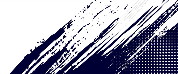 Dots halftone white \u0026 blue color pattern gradient grunge texture background. Dots pop art comics sport style vector illustration