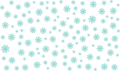Turquoise Snowflake Simple Winter Pattern Design