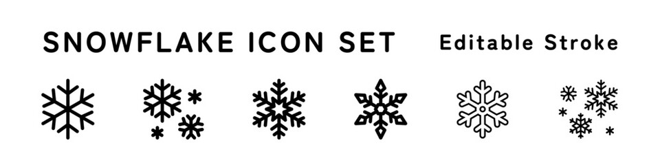 雪の結晶アイコンセット