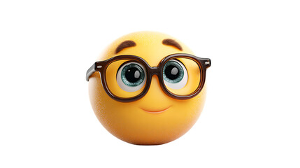 happy smiley face with sunglasses on white background