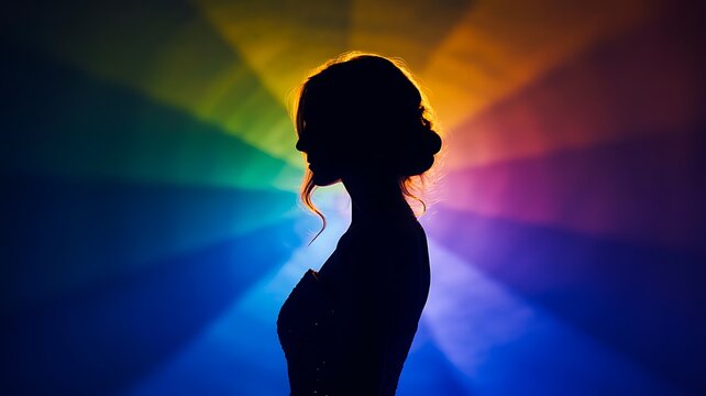 Human silhouette surrounded by colorful light representing mental energy
- Powered by Adobe