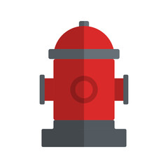 Fire hydrant water supply flat color icon vector
