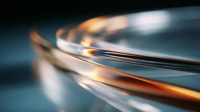 An Intricate Close-Up of Elegant Glassware Capturing Light and Color, Showcasing the Subtle Curves and Reflections, Perfectly Designed to Highlight the Beauty of Transparent Materials
