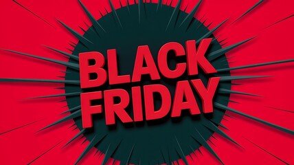 Black friday sale banner with bold text and promotional concept
