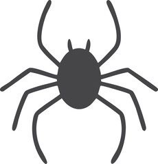black spider isolated on white