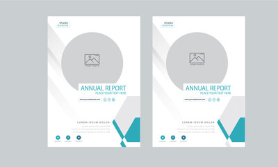 Annual Report Cover Design Template with style concept layout