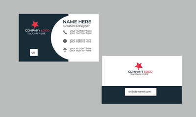 Creative and modern clean business card design template.