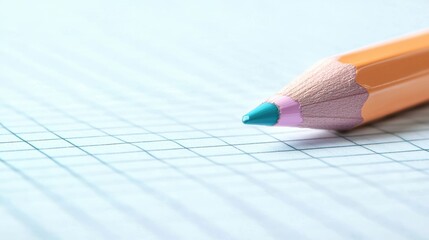 Pencil with Paper Icon Hand holding a pencil about to write on a lined notebook, close up shot, emphasizes the act of writing or note taking