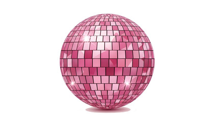Pink Disco Ball Illustration
