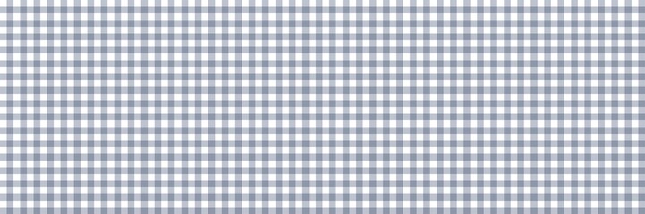 A soft, muted blue-gray and white gingham check pattern. Seamless tartan plaid background for vintage textile, fabric, rustic tablecloth, or paper design.