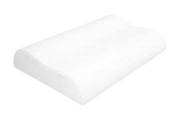 Orthopedic pillow, perfect for sleep comfort, isolated on a white background
