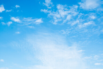 beautiful blue sky with clouds background