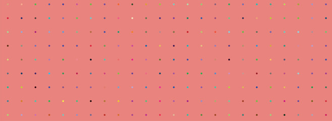 Minimalist Peach Background with Subtle Multicolor Pixel Grid Pattern