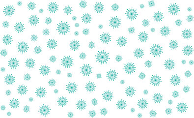 Elegant Turquoise Snowflake Seamless Holiday Pattern