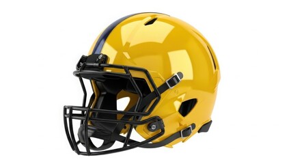 Naklejka premium Golden football helmet with black facemask