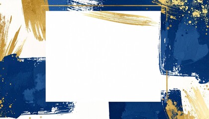 おしゃれなフレーム（青、金）