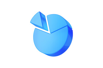 pie chart icon perfect for data visualization, and digital design projects isolated on a white background