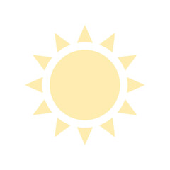 Minimal halftone sun icon in yellow with dotted texture. Abstract sunshine symbol for weather forecast, summer design, solar energy, climate concept, and modern UI illustration.