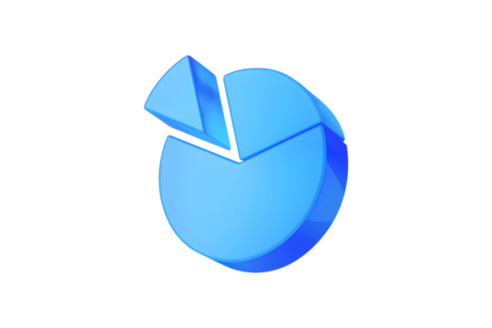 pie chart icon perfect for data visualization, and digital design projects isolated on a white background - Powered by Adobe