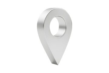 Pointer icon representing location, isolated on a white background