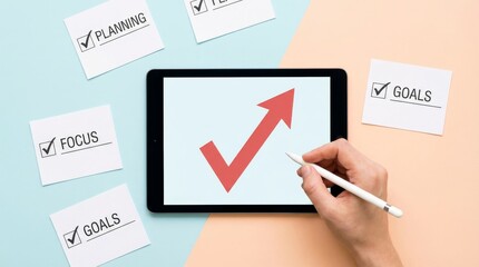 Planning goal target determination focus explaining list teaching winning performance; task achievement value organisation guidance, monitoring, review. monitoring inspection shows evolution