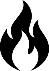 Obraz premium Minimal Flame Fire Icon