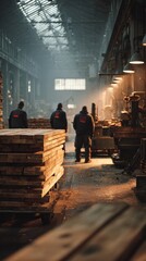 Obraz premium Wooden Flooring Factory