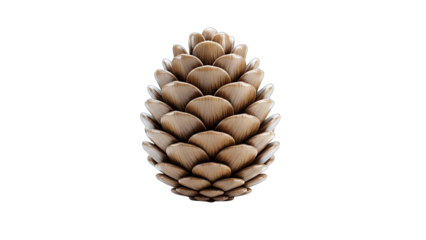 Isolated Pine Cone on White Background