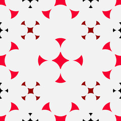 Abstract Geometric Red and Black Pattern Design