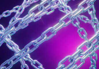 光るチェーンが重なり合う背景