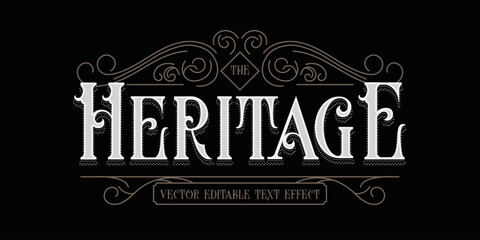 Vintage Decorative Text Effect - The Heritage
