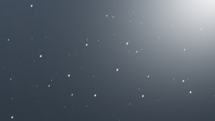 Winter freeze motion of white snow coming down, isolated on black background. Blurred snowfall texture overlay.