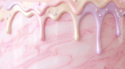 マーブル模様の溶けたテクスチャー、ピンク色の大理石の背景