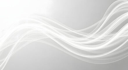 Abstract white waveform background with gradient effect