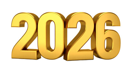 Happy New Year 2026 business celebration card design concept with winter snow, vector illustration, and 3D symbol text