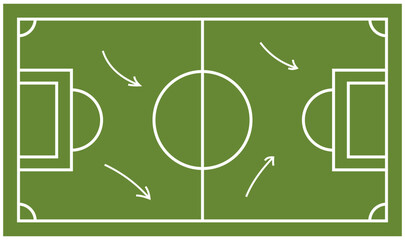 Soccer Field Strategy Illustration. Editable Color Vector © Brian Gimbal