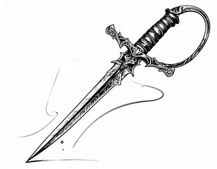 King Sword vector illustration with white blackground