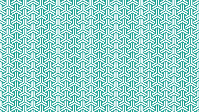 組亀甲文様（ミントグリーン）