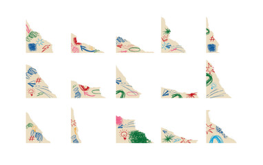 Rough Scribble Torn Paper Illustration